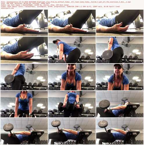 Janetmasonxxx - 12 11 2019 85352005 - Highlight Clip From My Workout Today. All Lower Body Today Couldn T Get All The Exercises I Did E 720p - Preview