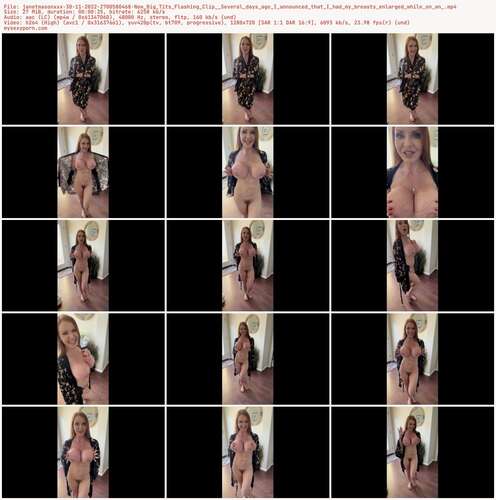 Janetmasonxxx - 30 11 2022 2700580468 - New Big Tits Flashing Clip Several Days Ago I Announced That I Had My Breasts Enlarged While On An 720p - Preview