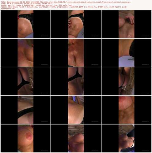 Janetmasonxxx - 18 01 2020 129238988 - Pov Clip Of My Big 34Dd Milf Tits Abs And Ass Drenched In Sweat From My Post Workout Sauna 720p - Preview