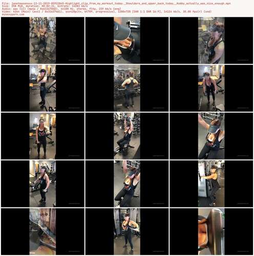 Janetmasonxxx - 13 11 2019 85922845 - Highlight Clip From My Workout Today. Shoulders And Upper Back Today Hubby Actually Was Nice Enough 720p - Preview