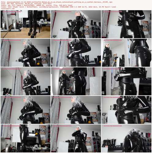 Jessicaskyheel - 14 12 2020 1447414744 - Watch Me In My Black Latexcatsuit Putting On A Leather Harness Vc3Jm 1080p - Preview