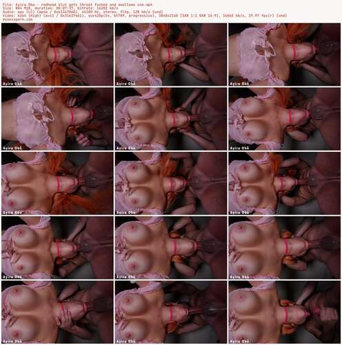 Ayira Oba - Redhead Slut Gets Throat Fucked And Swallows Cum 2160p - Preview