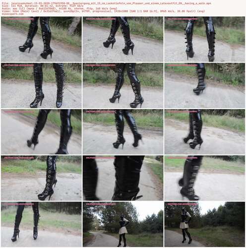 Jessicaskyheel - 15 03 2020 179691950 - De Spaziergang Mit 15 Cm Lackstiefeln Von Pleaser Und Einem Latexoutfit En Having A Walk 1080p - Preview