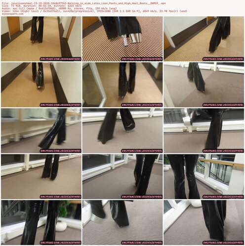 Jessicaskyheel - 13 10 2020 1068697763 - Walking In Wide Latex Loon Pants And High Heel Boots Dnms9 1080p - Preview