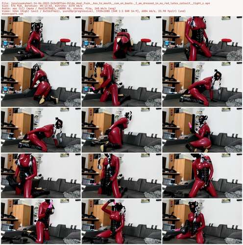 Jessicaskyheel - 24 04 2022 2434587164 - Dildo Anal Fuck Ass To Mouth Cum On Boots. I Am Dressed In My Red Latex Catsuit Tight C 1080p - Preview