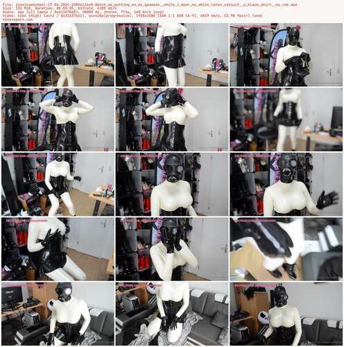 Jessicaskyheel - 17 04 2021 2085613448 - Watch Me Putting On My Gasmask While I Wear My White Latex Catsuit A Black Skirt My Rub 1080p - Preview