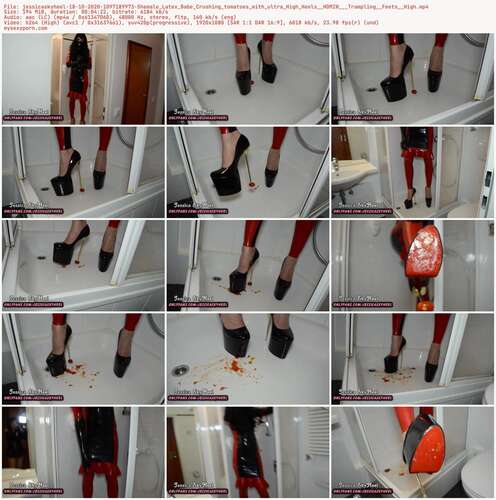 Jessicaskyheel - 18 10 2020 1097189973 - Shemale Latex Babe Crushing Tomatoes With Ultra High Heels Hdmiw Tr&Ling Feets High 1080p - Preview