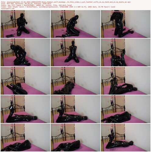 Jessicaskyheel - 11 04 2021 2080122393 - Heavy Rubber Self Bondage. In This Video I Put Leather Cuffs On My Hand And On My Boots An 1080p - Preview