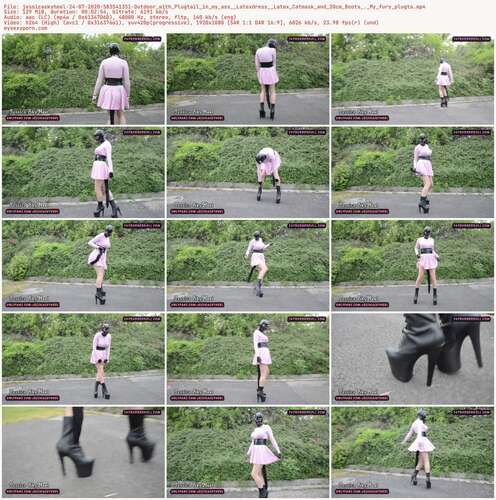 Jessicaskyheel - 24 07 2020 583541351 - Outdoor With Plugtail In My Ass Latexdress Latex Catmask And 20Cm Boots. My Fury Plugta 1080p - Preview