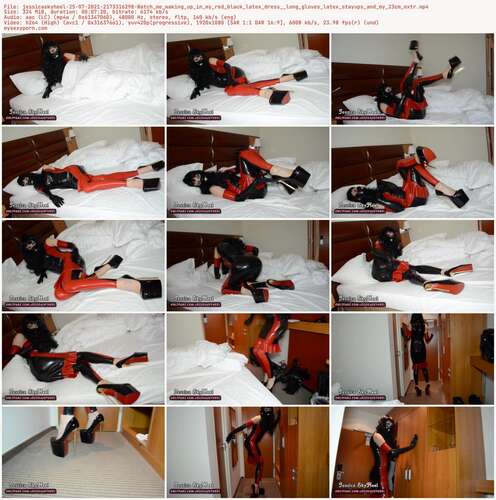 Jessicaskyheel - 25 07 2021 2173316298 - Watch Me Waking Up In My Red Black Latex Dress Long Gloves Latex Stayups And My 23Cm Extr 1080p - Preview