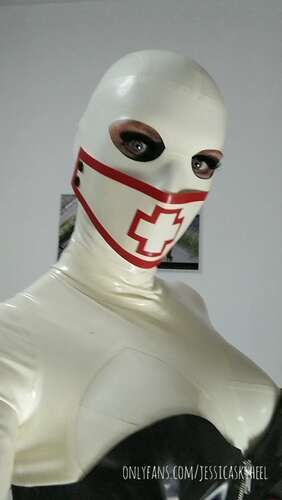 Jessicaskyheel – 18 11 2020 1286366197 – Today In White Latex With Pandemic Mask And A Corset 1920p - Cover