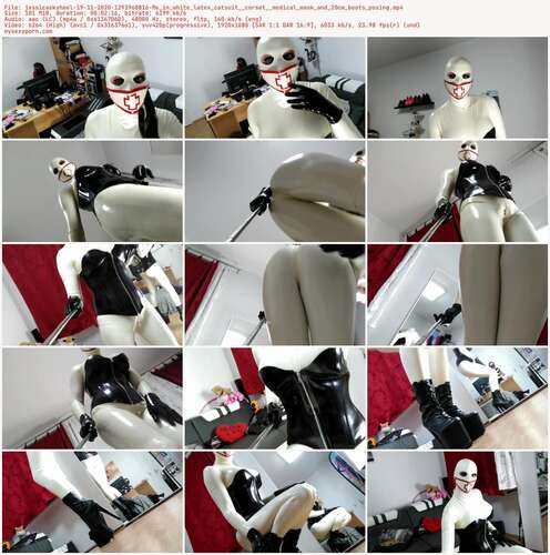 Jessicaskyheel - 19 11 2020 1293960816 - Me In White Latex Catsuit Corset Medical Mask And 20Cm Boots Posing 1080p - Preview