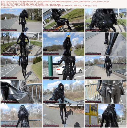 Jessicaskyheel - 12 08 2020 690016731 - Me Walking Outdoor In Full Rubber And High Heels Latex Latexinpublic. I Wear My Black La 1080p - Preview