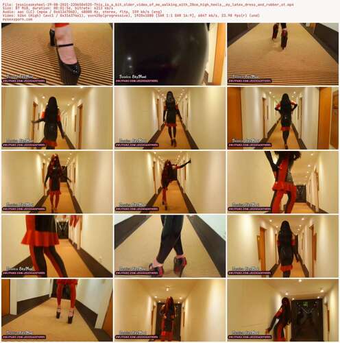 Jessicaskyheel - 29 08 2021 2206504525 - This Is A Bit Older Video Of Me Walking With 20Cm High Heels My Latex Dress And Rubber St 1080p - Preview