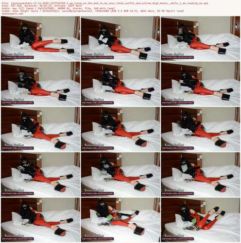 Jessicaskyheel - 11 11 2020 1237769750 - I Am Lying On The Bed In My Sexy Latex Outfit And Extrem High Heels While I Am Reading So 1080p - Preview