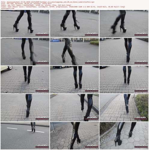 Jessicaskyheel - 15 01 2020 126763589 - Outdoor In Latexleggings Und 20 Cm Hohen Lederstiefeln 1080p - Preview