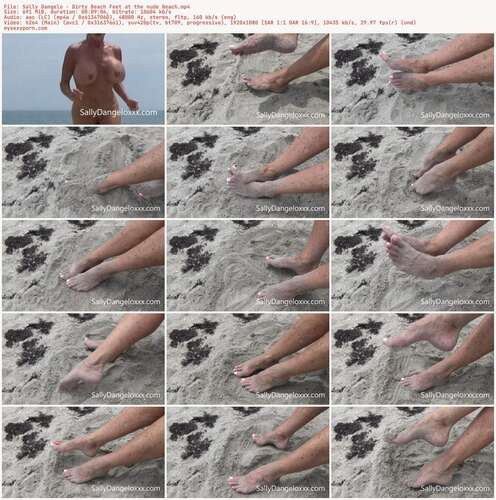 Sally Dangelo - Dirty Beach Feet at the nude Beach 1080p - Preview