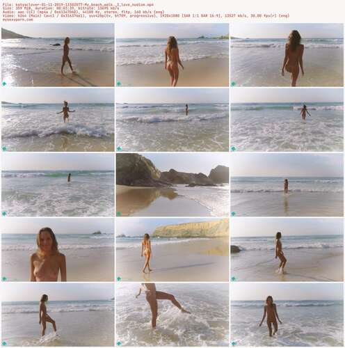 Katyaclover - 01 11 2019 13302077 - My Beach Walk. I Love Nudism 1080p - Preview