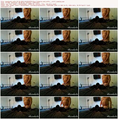 Koaskeiki Nsfw - 19 10 2022 2643923570 - Blue Lingerie And Cuffs Still Cumming 1080p - Preview