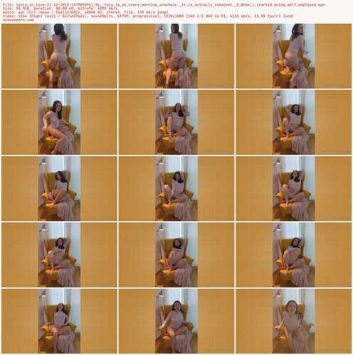 Lenia In Love - 21 12 2020 1479890961 - So This Is My Every Morning Armchair. It Is Actually Innocent D When I Started Being Self Employed 1080p - Preview