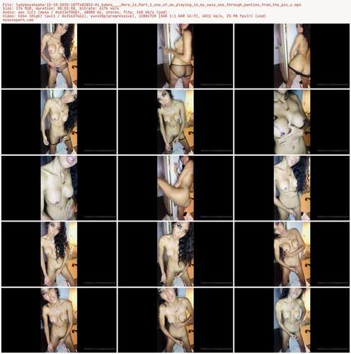 Ladyboyshasha - 15 10 2020 1077482853 - Hi Babes Here Is Part 1 One Of Me Playing In My Sexy See Through Panties From The Pic S 720p - Preview