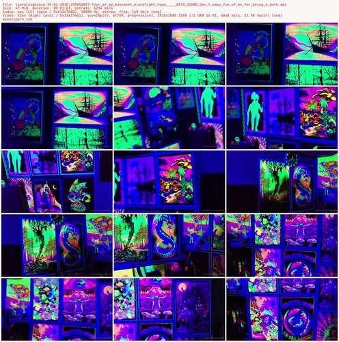Lauraleighxoxo - 25 04 2020 259950857 - Tour Of My Basement Blacklight Room With Sound Don T Make Fun Of Me For Being A Dork 1080p - Preview
