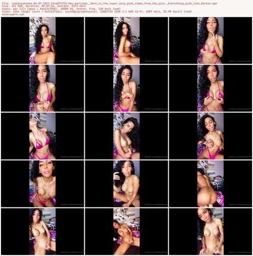 Ladyboyshasha - 04 07 2021 2146874752 - Hey Darlings Here Is The Super Sexy Pink Video From The Pics. Everything Pink Like Barbie 720p - Preview