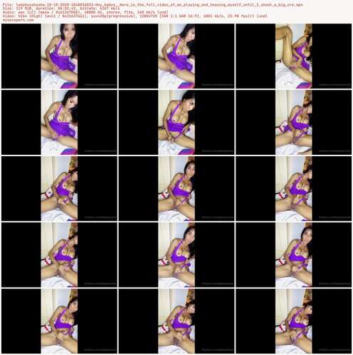Ladyboyshasha - 10 10 2020 1048836033 - Hey Babes Here Is The Full Video Of Me Playing And Teasing Myself Until I Shoot A Big Cre 720p - Preview