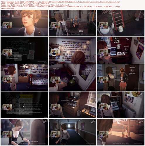 Lisamaus - 06 12 2020 1397371950 - Life Is Strange Stream Vom 06.12.2020 Episode 1 Teil 2 Leider Ist Meine Stimme In Diesem V 720p - Preview