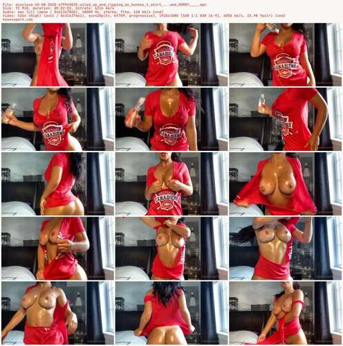 Misslexa - 10 08 2020 679949035 - Oiled Up And Ripping My Hockey T Shirt...And Horny 1080p - Preview