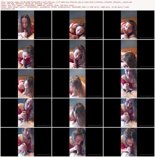 Natural Emma - 24 08 2020 763464198 - I Call This My I Ll Make You Feed Me Cum In Less Than 5 Minutes Blowjob. Mission Accom 1080p - Preview