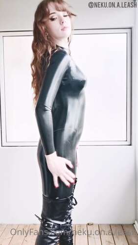 Neku.On.A.Leash – 02 03 2021 2044779161 – Hi Again I M Back With Some More Latex Videos For You This Time I Have 3 Videos To Sh 1920p - Cover