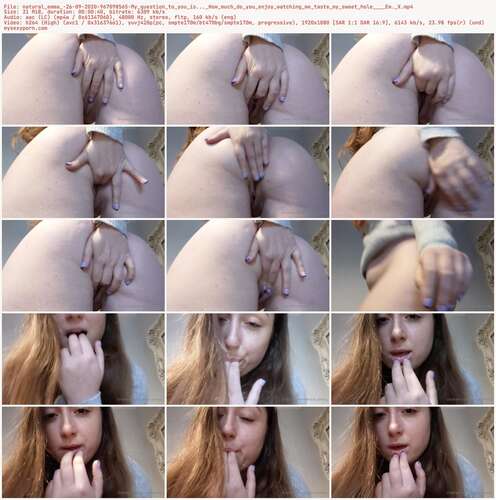 Natural Emma - 26 09 2020 967098565 - My Question To You Is... How Much Do You Enjoy Watching Me Taste My Sweet Hole Em. X 1080p - Preview