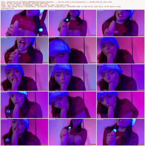 Nikkieliot - 21 12 2020 1490879560 - Blacklight Blowjob Can You Tell I Love Giving Bj S Unlock The 12 Min V 1080p - Preview