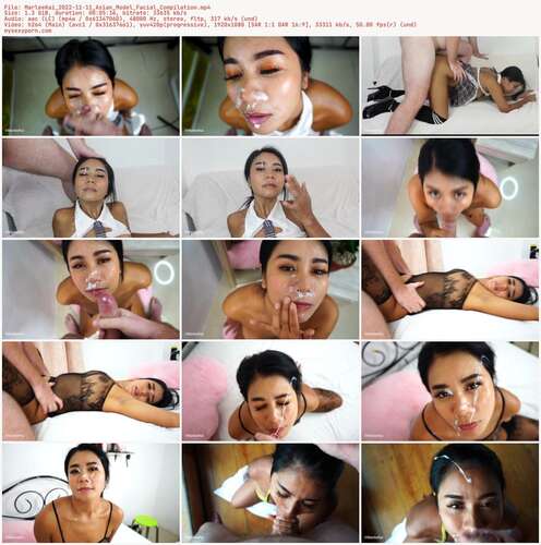 MarleeKai 2022 - 11 11 Asian Model Facial Compilation 1080p - Preview