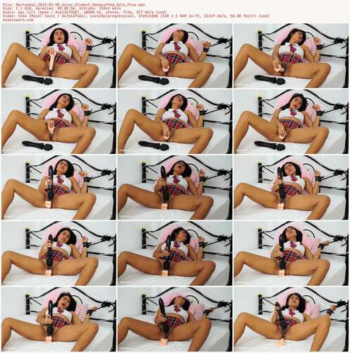 MarleeKai 2023 - 03 05 Asian Student Handcuffed Solo Play 1080p - Preview