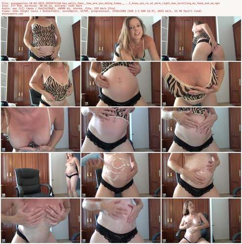 Preggomilky - 18 02 2021 2035574148 - Hey Belly Fans How Are You Doing Today...I Know You Re At Work Right Now Scrolling My Feed And Wa 1080p - Preview