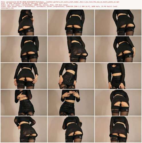 Princesscin - 26 05 2020 361565877 - Pantyhose Leather Garters Are Such A Hot Combo. Don T You Love The Way My Booty Peeks Ou 720p - Preview