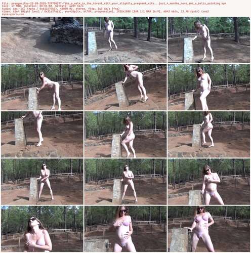 Preggomilky - 20 08 2020 739708577 - Take A Walk In The Forest With Your Slightly Pregnant Wife...Just 4 Months Here And A Belly Pointing 1080p - Preview