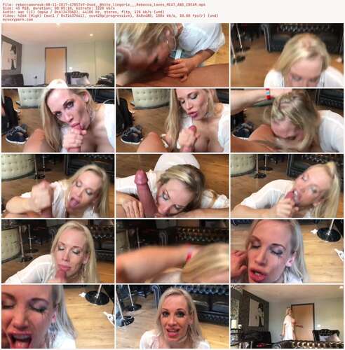 Rebeccamoreuk - 08 11 2017 4785749 - Used White Lingerie Rebecca Loves Meat And Cream 480p - Preview