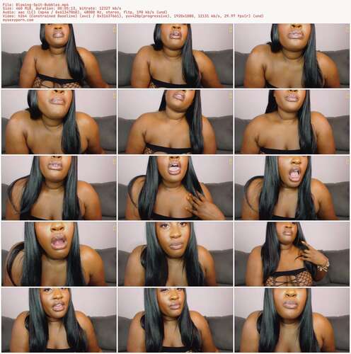 BlackHottie - Blowing Spit Bubbles 1080p - Preview