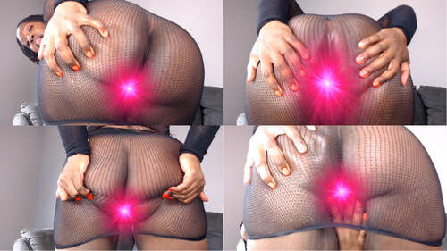 BlackHottie - Fishnet Pussy Spreading amp Ass Tease 720p - Cover