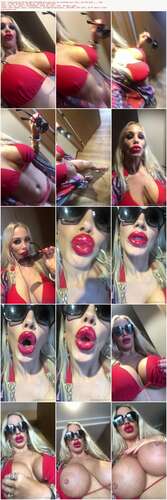 Rebeccamoreuk - 15 06 2019 37643588 - Big Red Lips For Sucking Your Cock By The Pool 1280p - Preview