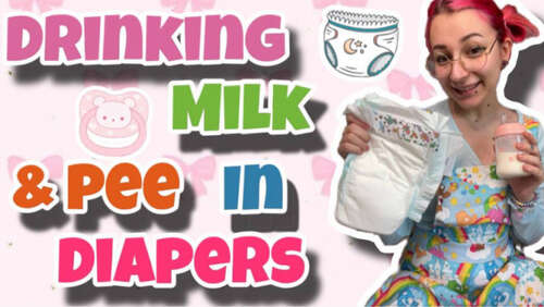 cutielanalova – DAUGHTER PEEING IN DIAPER WHILE SUCKING MILK BOTTLE 1080p - Cover