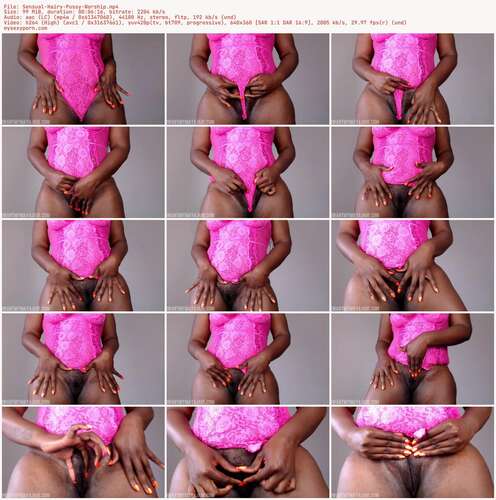 BlackHottie - Sensual Hairy Pussy Worship 360p - Preview