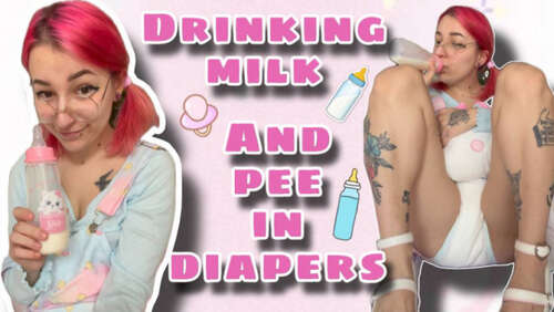 cutielanalova - HAVING MILK AND PEEING IN DIAPERS 1080p - Cover