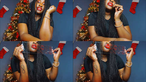 BlackHottie – Red Lip Kisses Under The Mistletoe 1080p - Cover