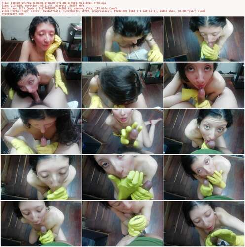 _Arlequin_ - EXCLUSIVE POV BLOWJOB WITH MY YELLOW GLOVES ON A REAL DICK 1080p - Preview