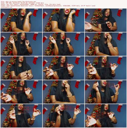 BlackHottie - Red Lip Kisses Under The Mistletoe 1080p - Preview