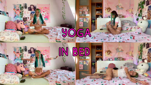 cutielanalova - YOGA IN BED 2 CAMERAS FREE 1080p - Cover